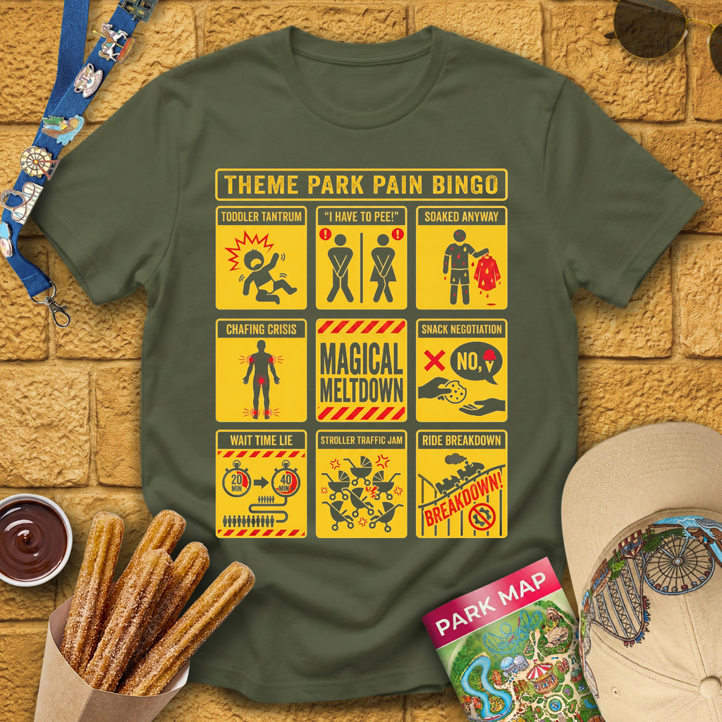 Theme Park Bingo [Warning] T-Shirt