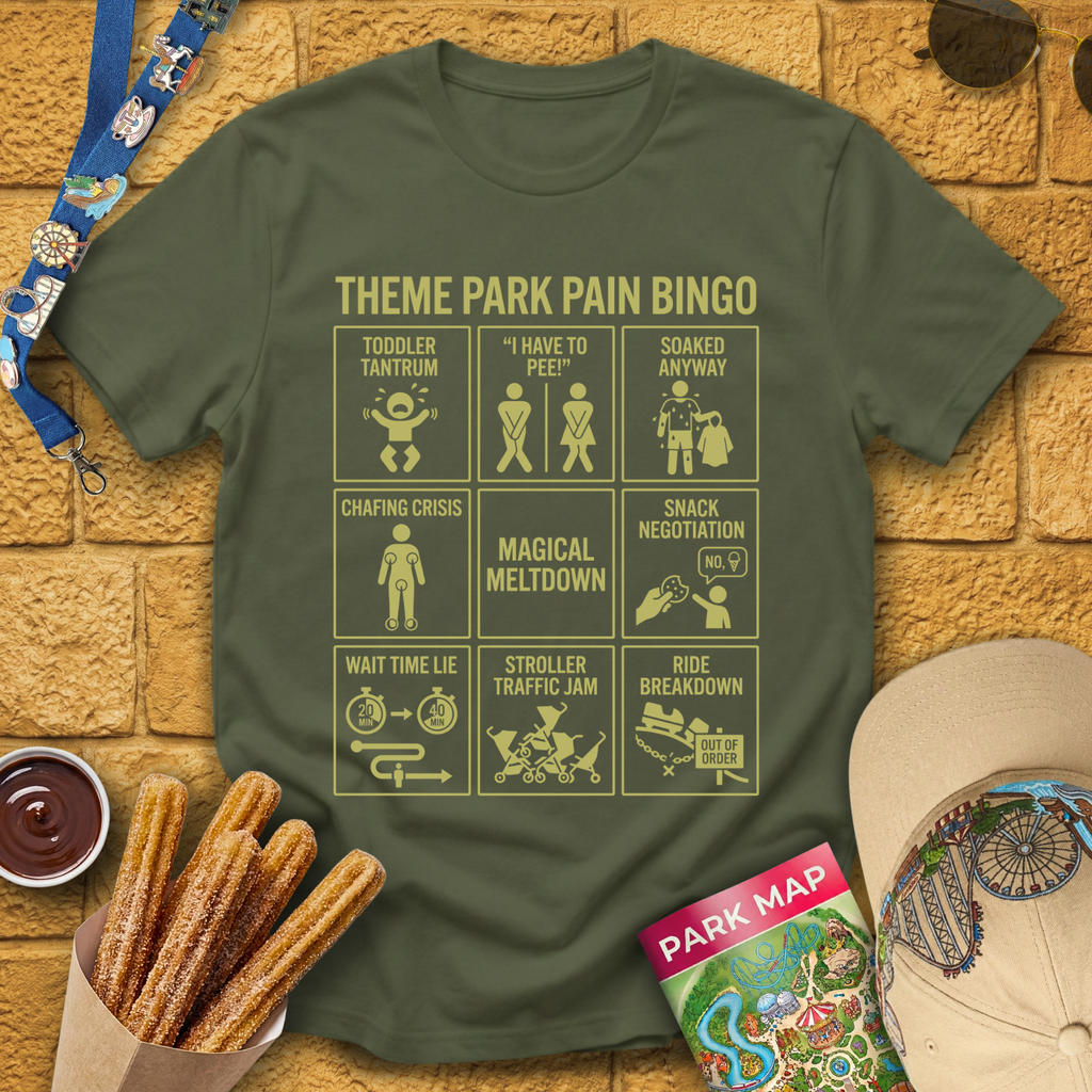 Theme Park Bingo [Sleek] T-Shirt