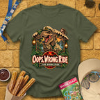 Dinosaur Skipper [Illu] T-Shirt for Theme Park Fans (Military Green)