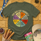 You May Ask [Distressed] T-Shirt for Theme Park Fans (Military Green)