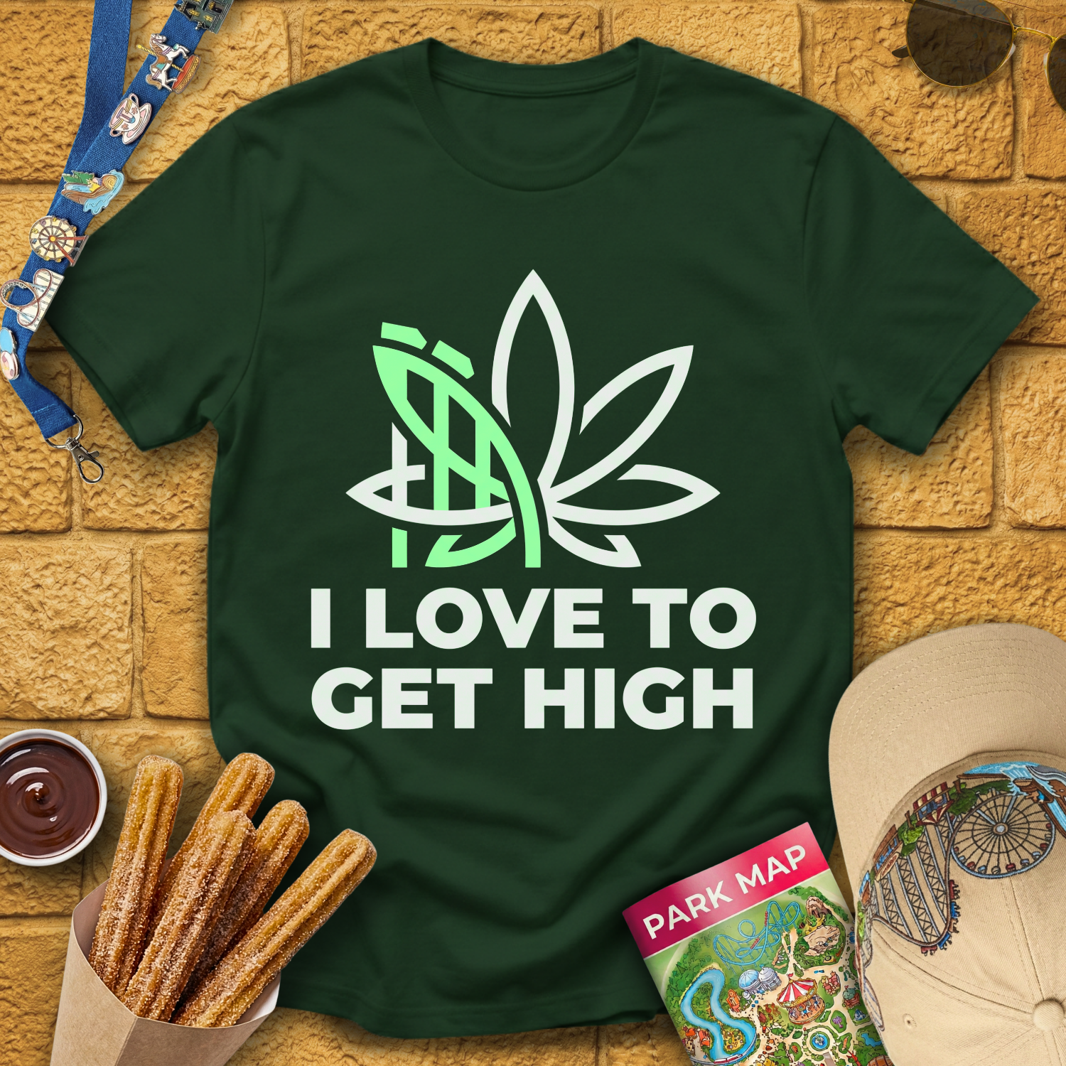I Love To Get High [Sleek] T-Shirt