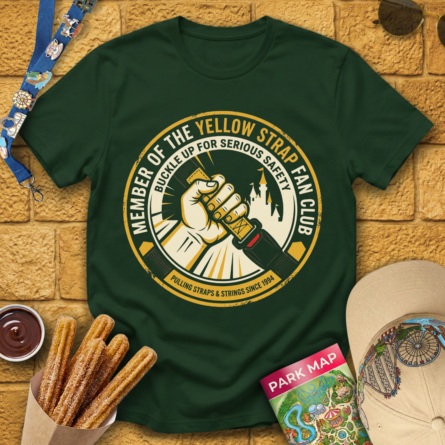 Yellow Strap Fan Club [VintageBadge] T-Shirt