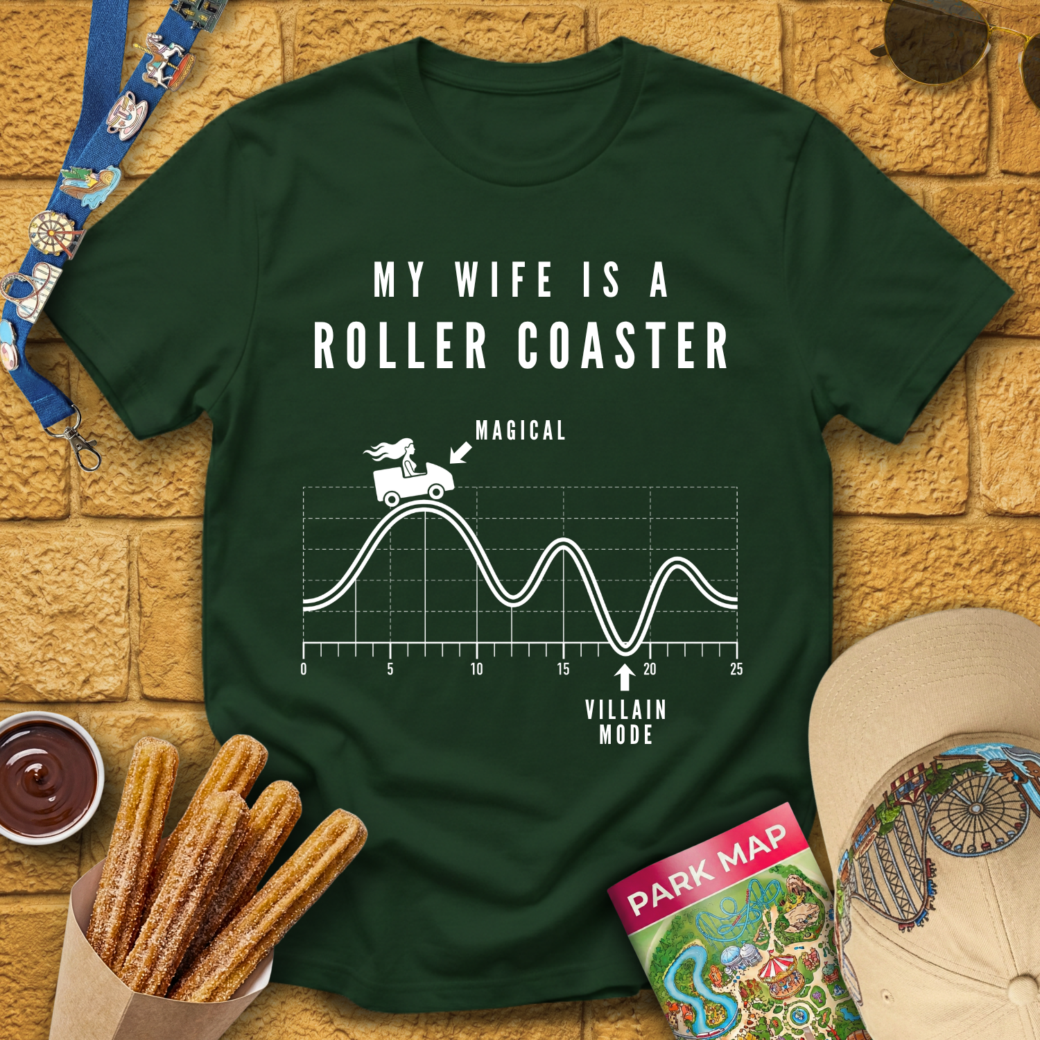 Wife Roller Coaster [Chart] T-Shirt