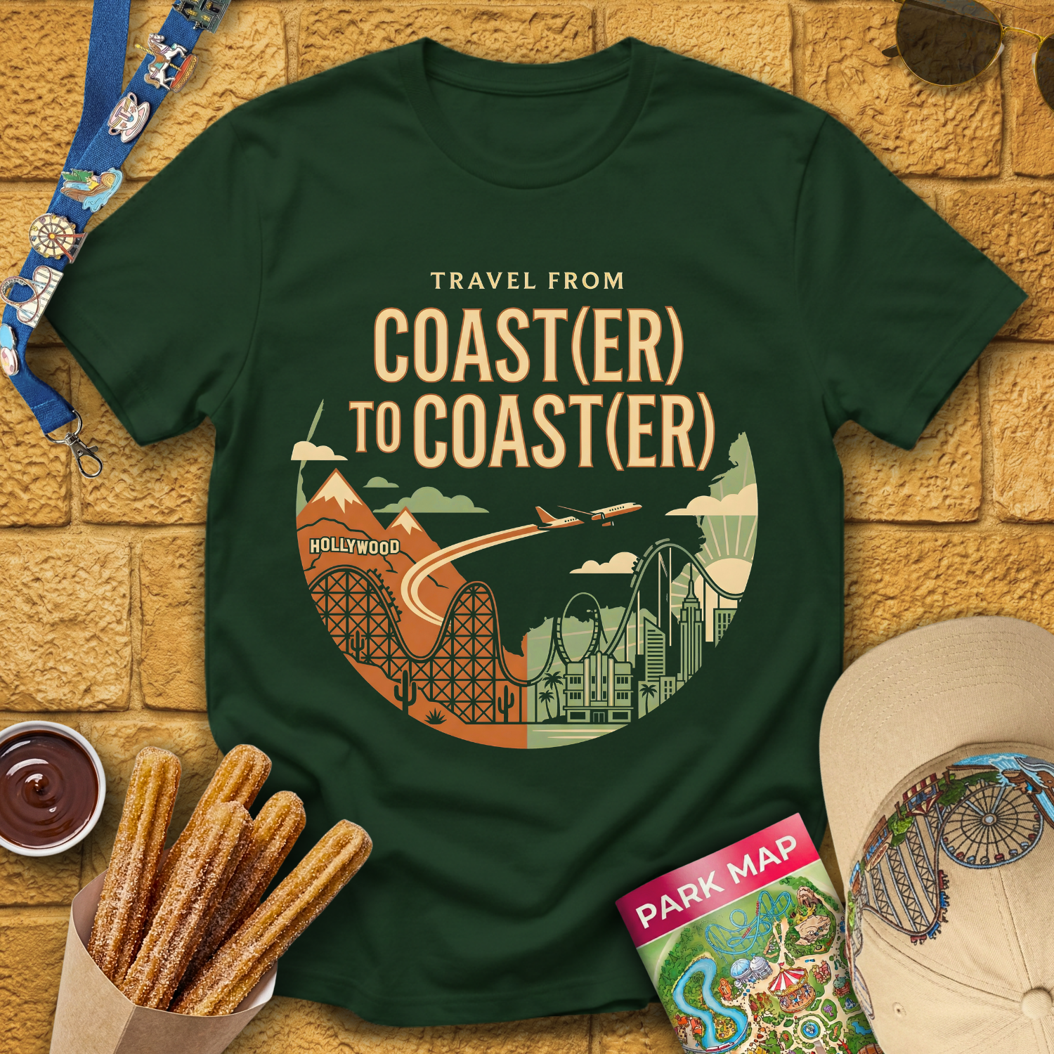 Coast(er) to Coast(er) [Badge] T-Shirt