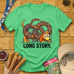 Long Story Dog [Comic] T-Shirt for Theme Park Fans (Heather Irish Green)