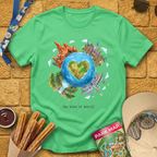 My Kind Of World [PenWash] T-Shirt for Theme Park Fans (Heather Irish Green)