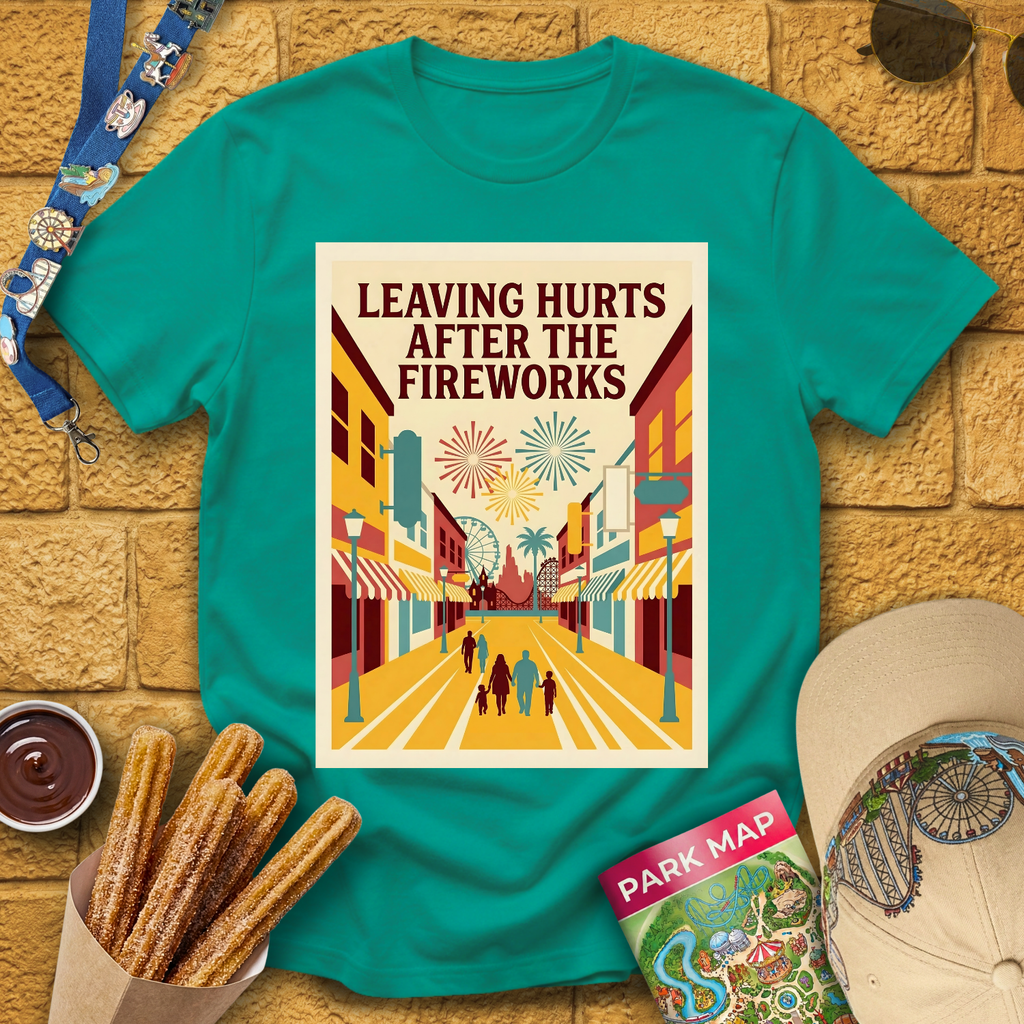 Leaving Hurts & Fireworks 2 [70sPoster] T-Shirt