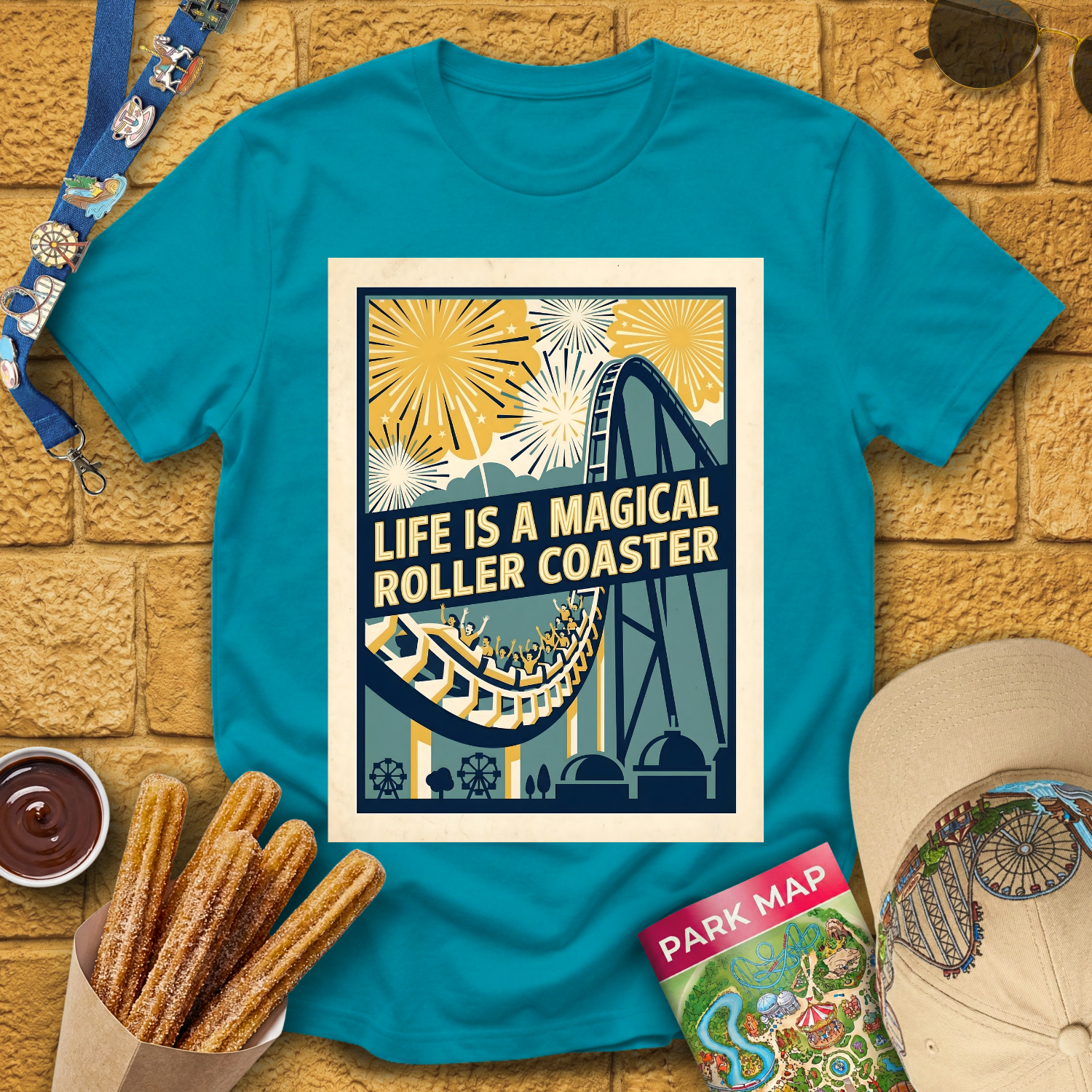 Life Is A Roller Coaster [40sPoster] T-Shirt
