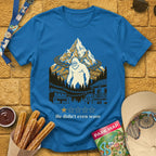 Everest Yeti [LinoCut] T-Shirt for Theme Park Fans (Antique Sapphire)