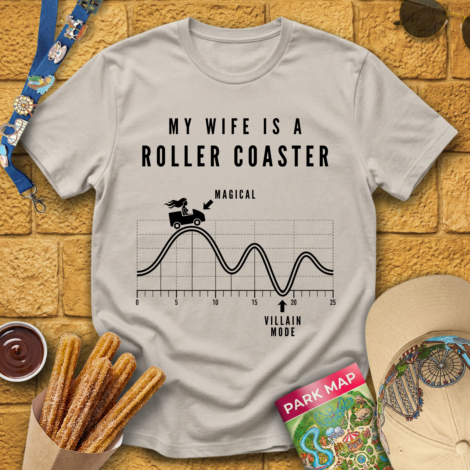 Wife Roller Coaster [Chart] T-Shirt