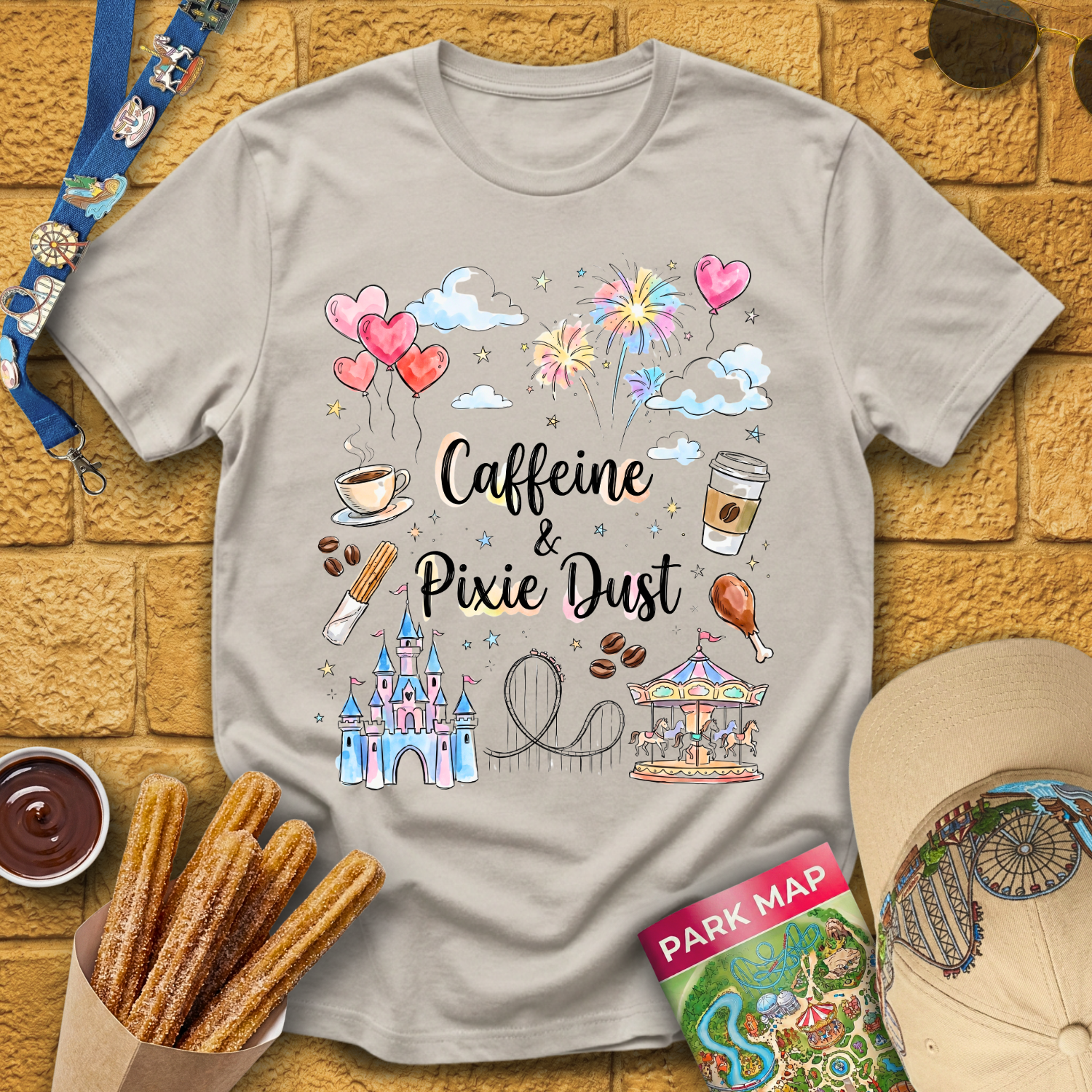 Caffeine & Pixie Dust [Watercolor] T-Shirt