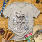 Drama Process [Artsy] T-Shirt for Theme Park Fans (Ice Grey)