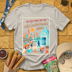 Here For AC Rides [RetroComic] T-Shirt for Theme Park Fans (Ice Grey)