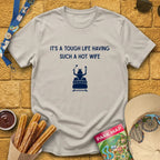 Hot Wife [Sleek] T-Shirt for Theme Park Fans (Ice Grey)