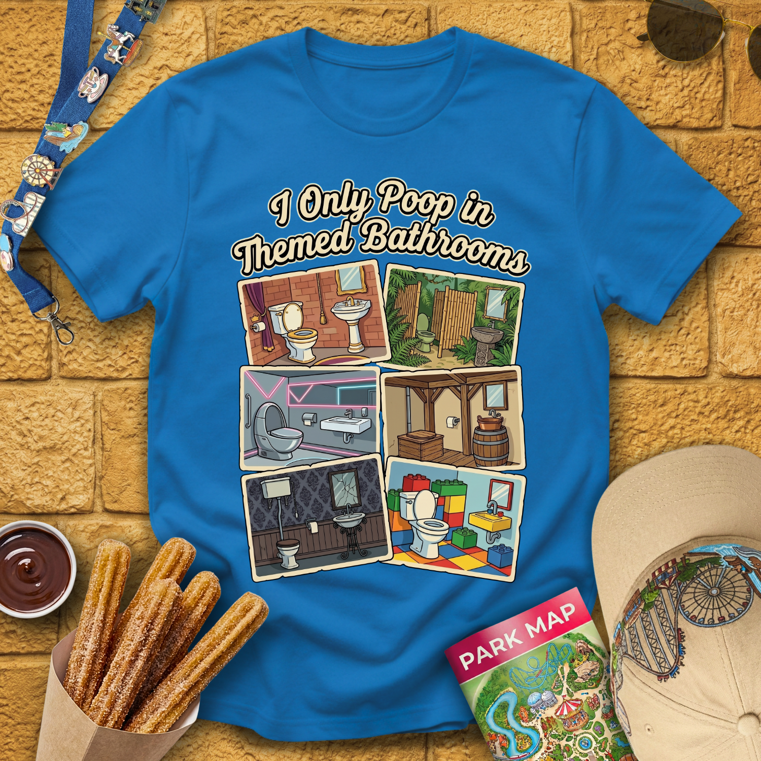 Poop In Themed Bathrooms [Postcard] T-Shirt
