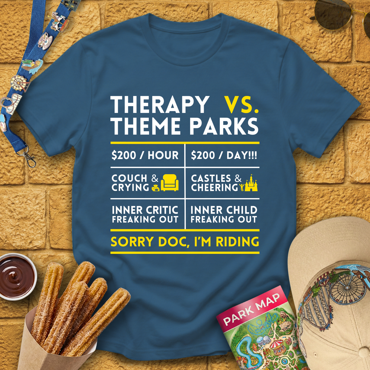 Therapy vs. Theme Parks T-Shirt