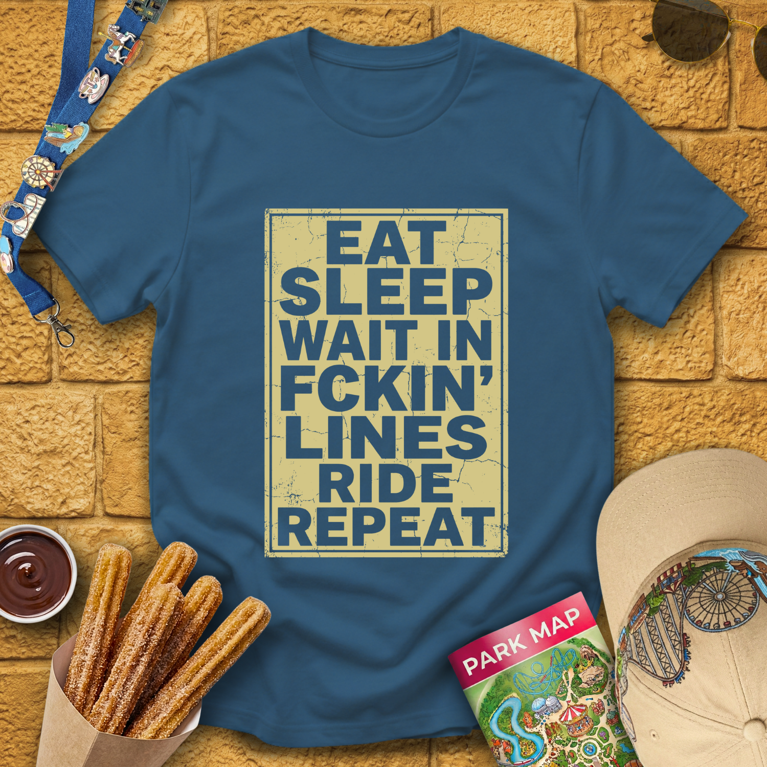 Sleep Wait Repeat [Distressed] T-Shirt