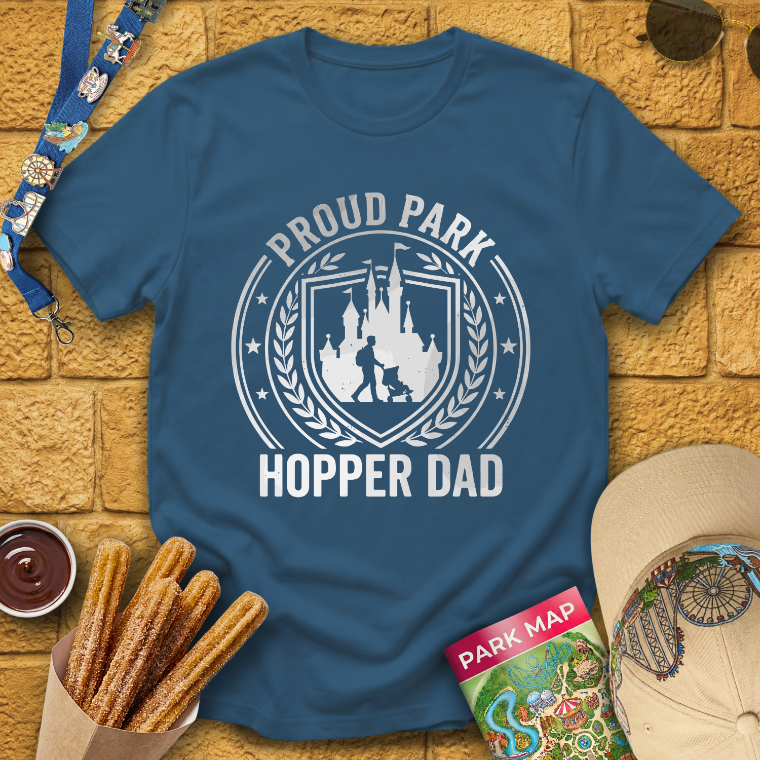 Proud Park Hopper Dad [Badge] T-Shirt
