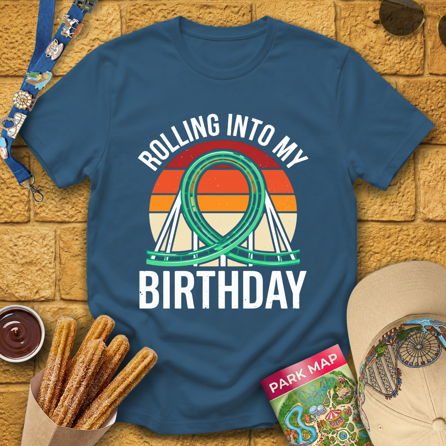 Rolling Into Birthday [Retro] T-Shirt