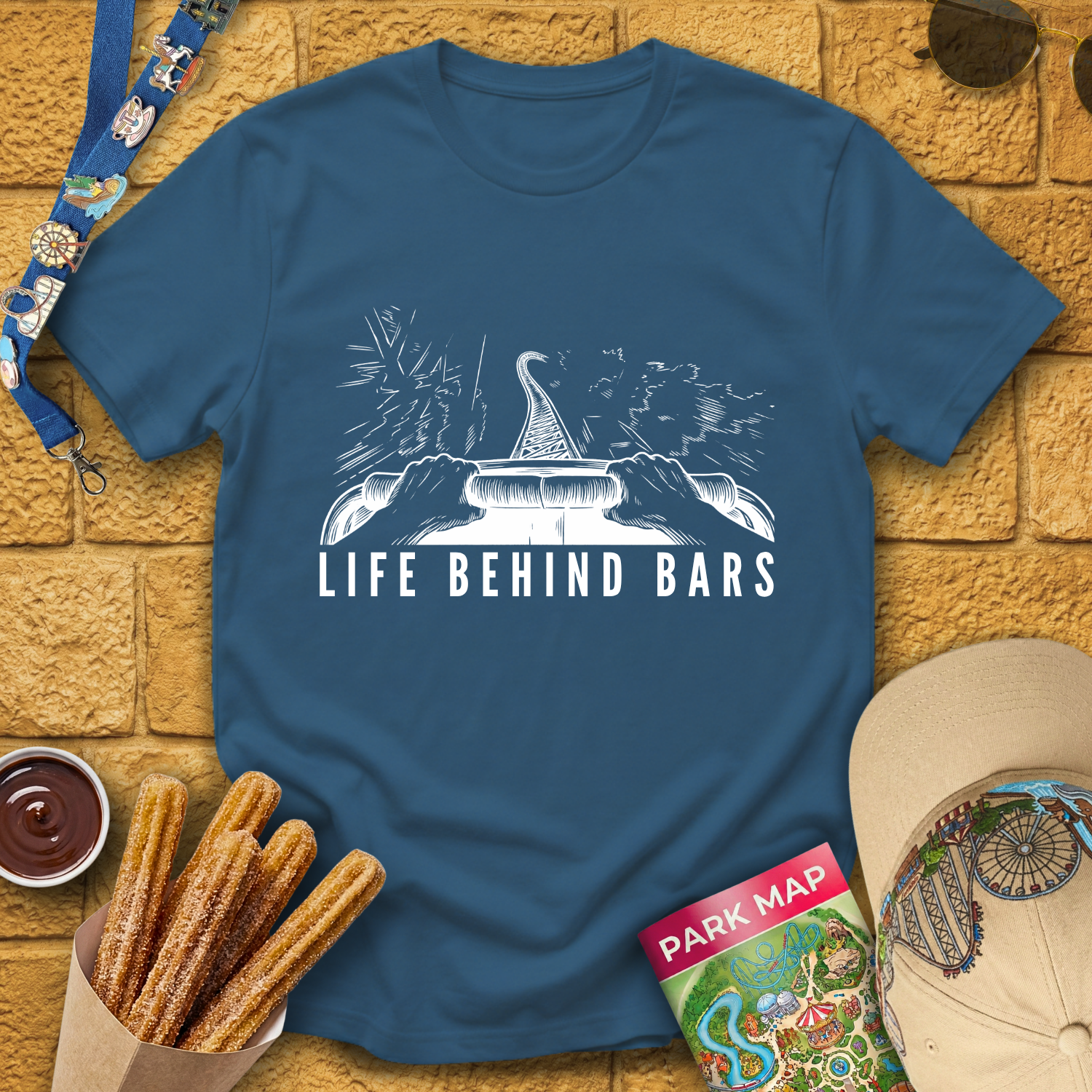 Life Behind Bars [Woodcut] T-Shirt