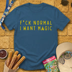 I Want Magic [Sleek] T-Shirt for Theme Park Fans (Indigo Blue)