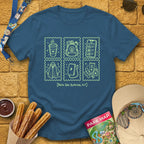 Park Survival Kit [Doodle] T-Shirt for Theme Park Fans (Indigo Blue)