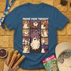 Theme Park Therapy [Ghost] T-Shirt for Theme Park Fans (Indigo Blue)