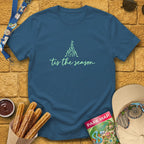 'Tis The Season [Sleek] T-Shirt for Theme Park Fans (Indigo Blue)