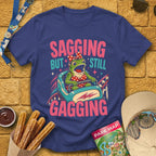 Sagging But Gagging [RetroPop] T-Shirt for Theme Park Fans (Metro Blue)