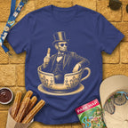Tranquil Teacups [Engraved] T-Shirt for Theme Park Fans (Metro Blue)