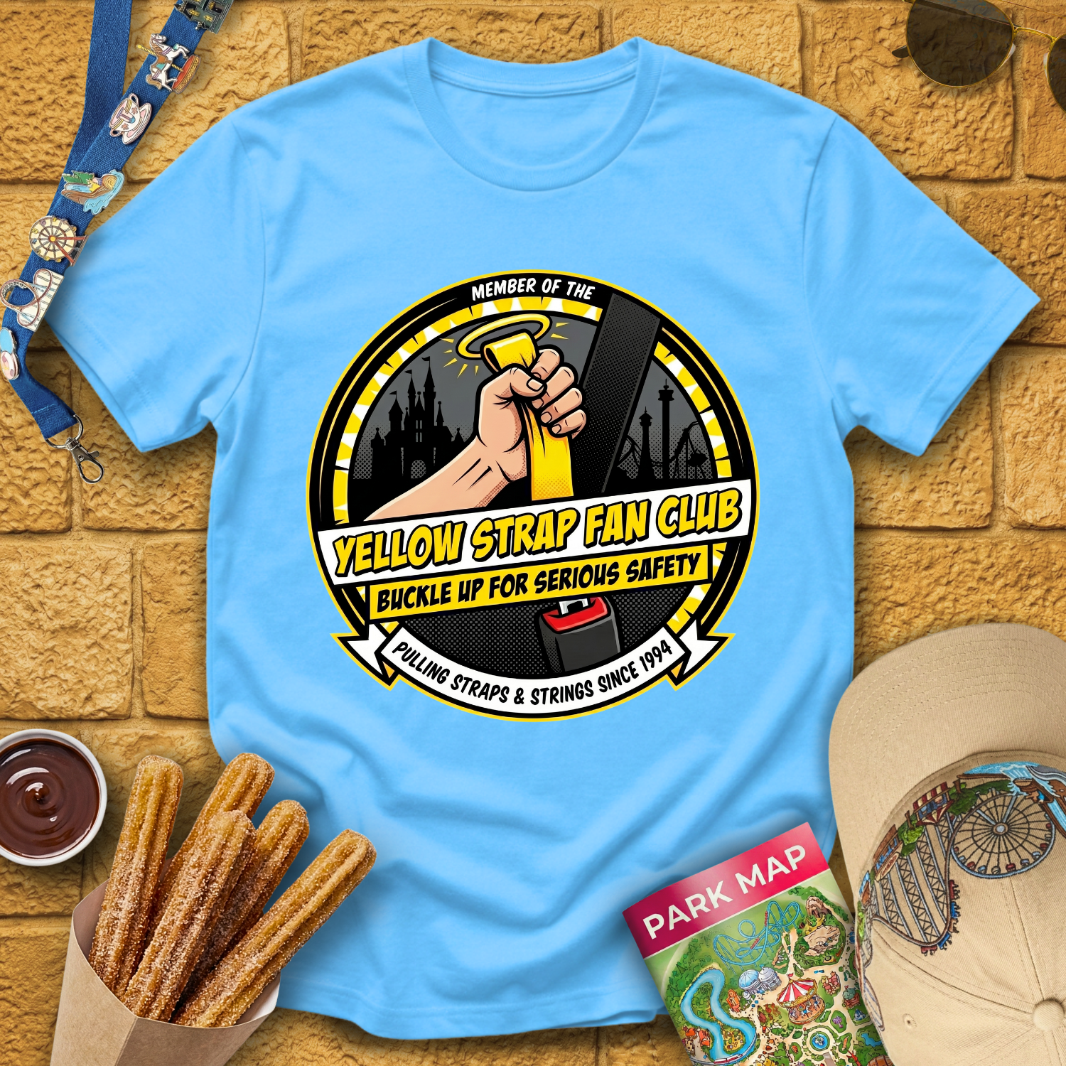 Yellow Strap Fan Club [ComicBadge] T-Shirt