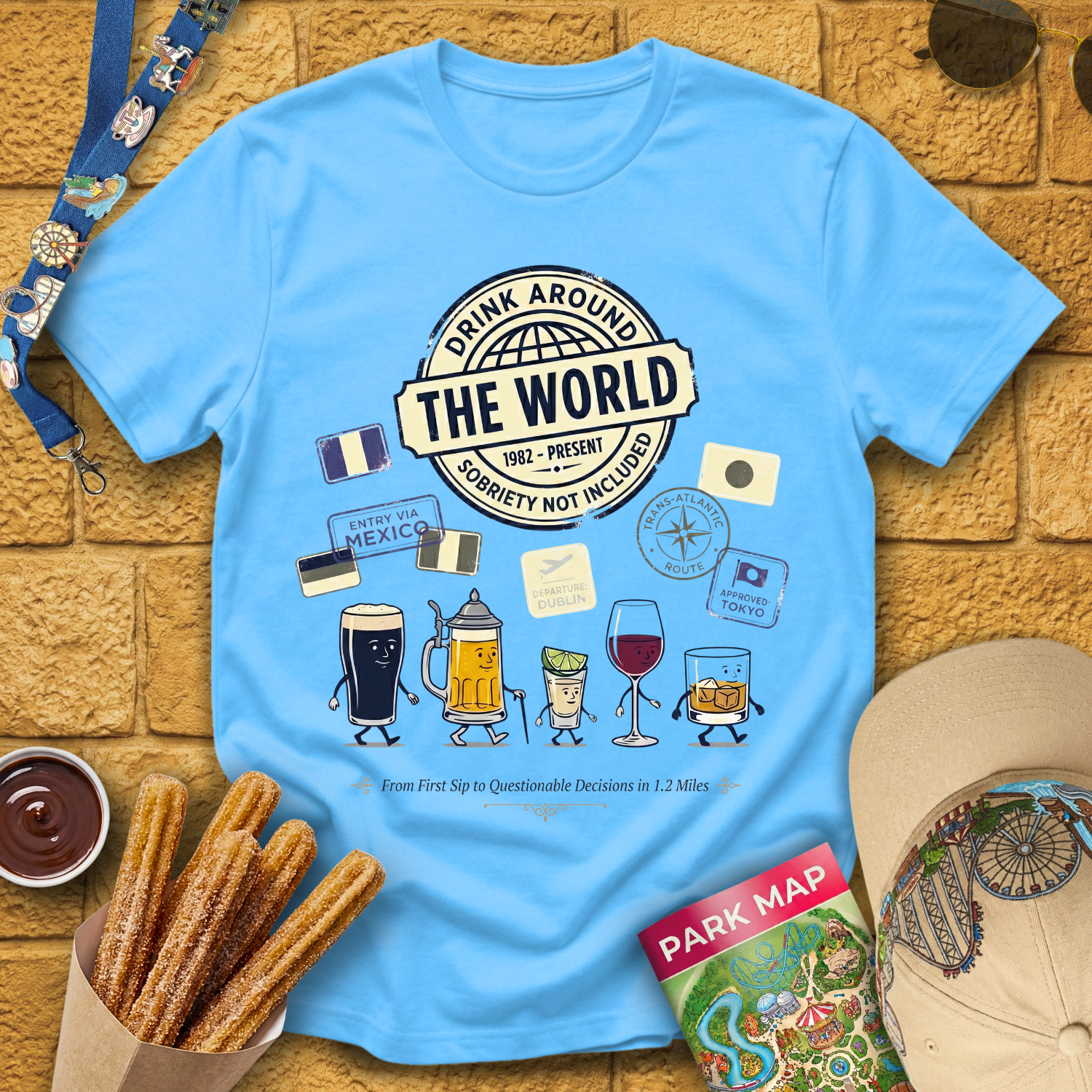Drinking Around The World [Illu] T-Shirt