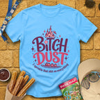 B Dust [Artsy] T-Shirt for Theme Park Fans (Sky)