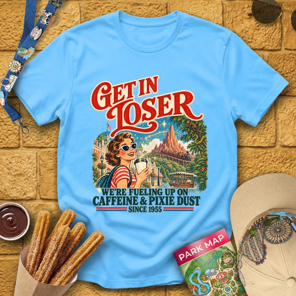 Get In Loser Caffeine&Pixie [Poster] T-Shirt