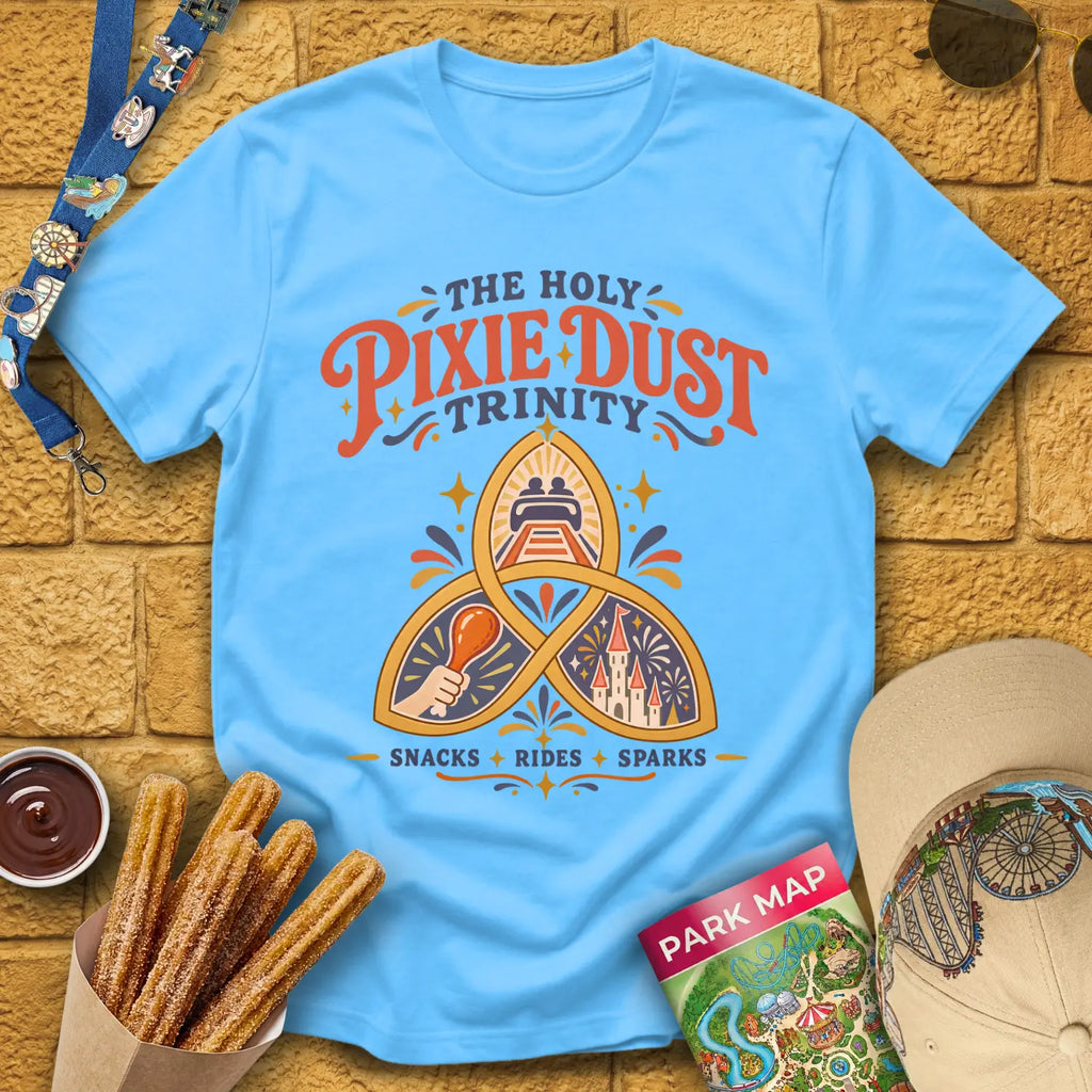Pixie Dust Trinity [Boho] T-Shirt for Theme Park Fans (Sky)