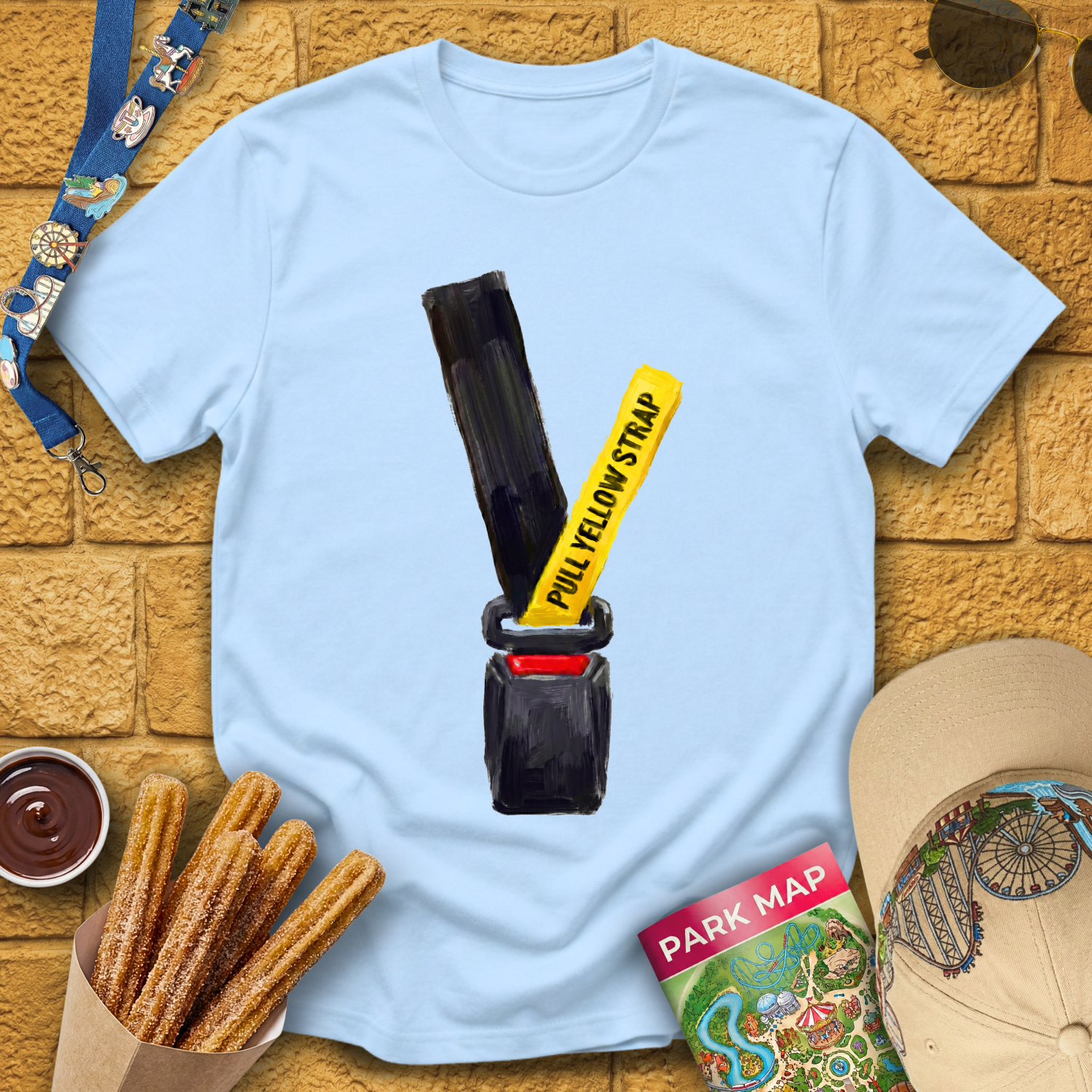 Pull Yellow Strap [Painted] T-Shirt