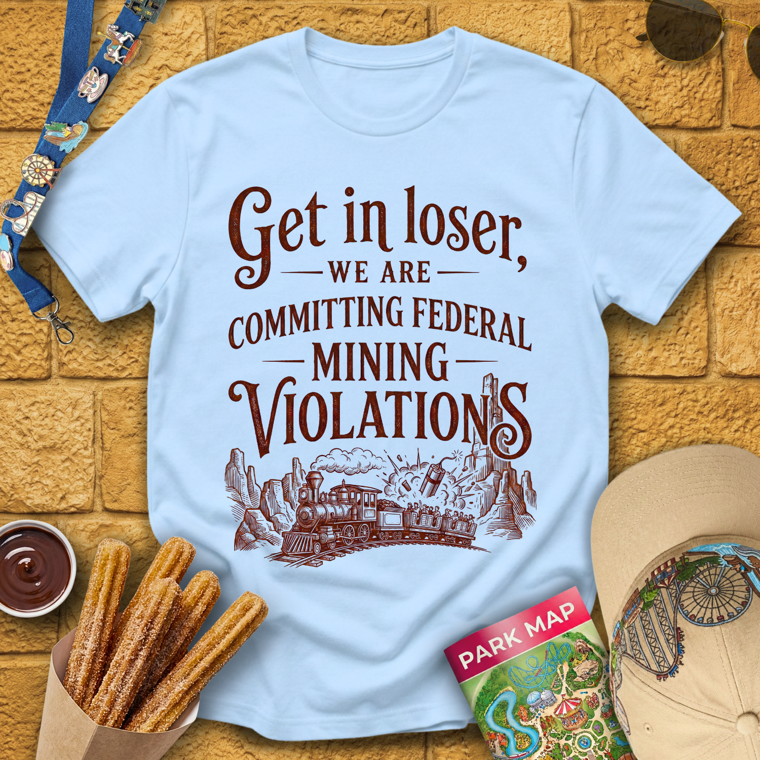 Get In Loser Mine Train [Rustic] T-Shirt