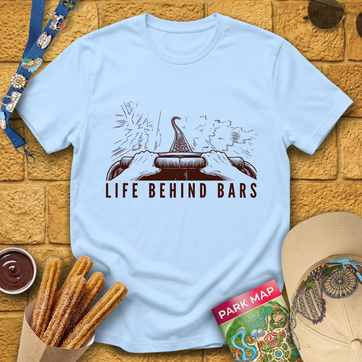 Life Behind Bars [Woodcut] T-Shirt