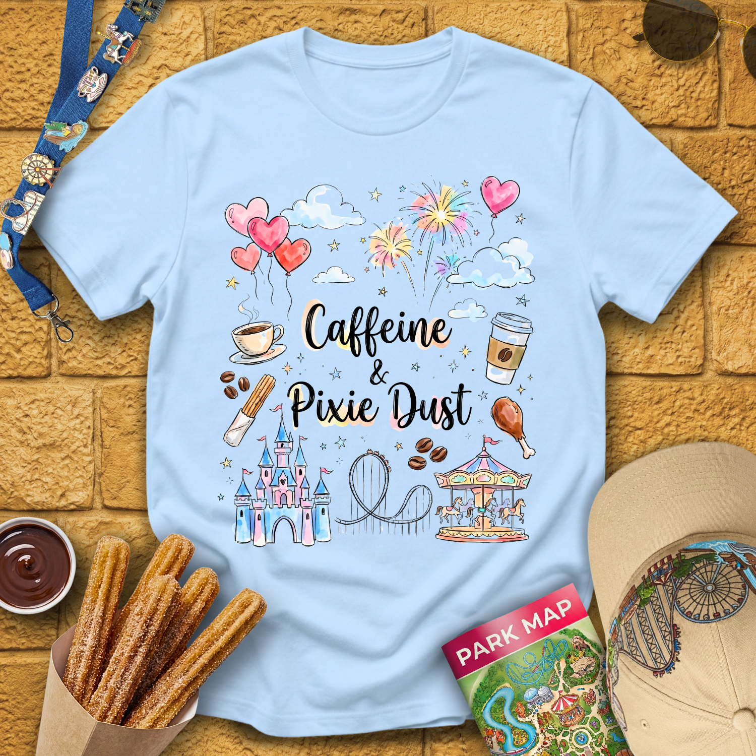 Caffeine & Pixie Dust [Watercolor] T-Shirt
