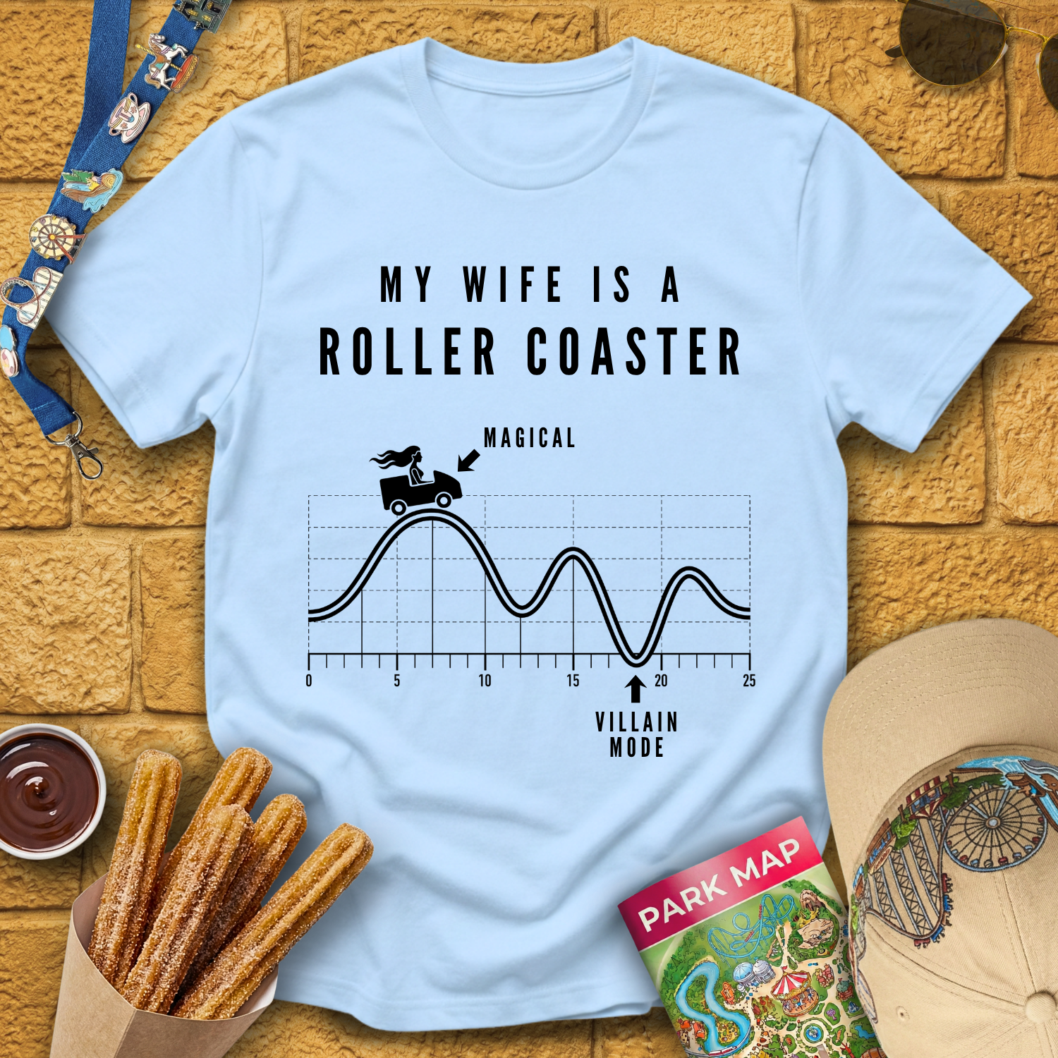 Wife Roller Coaster [Chart] T-Shirt