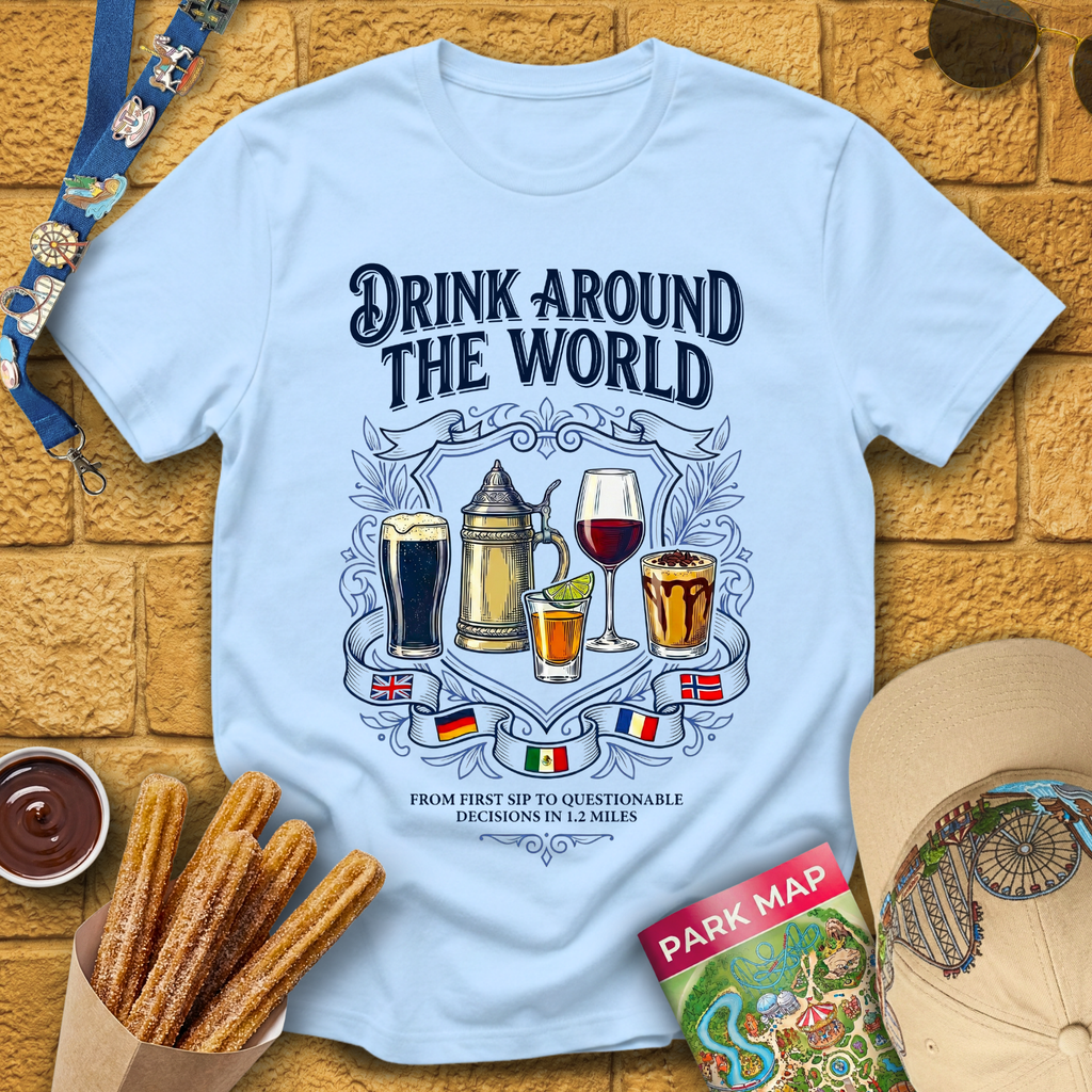 Drinking Around The World [Emblem] T-Shirt