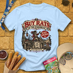 Buy Rats Caribbean [Poster] T-Shirt for Theme Park Fans (Light Blue)