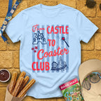 Castle Coaster Club [Distressed] T-Shirt for Theme Park Fans (Light Blue)
