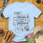 Drama Process [Artsy] T-Shirt for Theme Park Fans (Light Blue)