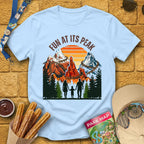 Fun At Its Peak [Retro] T-Shirt for Theme Park Fans (Light Blue)