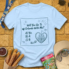 Go To Orlando [Doodle] T-Shirt for Theme Park Fans (Light Blue)
