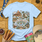 I'm The Map [Boho] T-Shirt for Theme Park Fans (Light Blue)