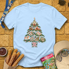 Merry Pixie Tree [FolkBoho] T-Shirt for Theme Park Fans (Light Blue)