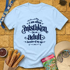 Mistaken For Adult [Victorian] T-Shirt for Theme Park Fans (Light Blue)