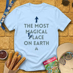 Most Magical Face [Sleek] T-Shirt for Theme Park Fans (Light Blue)